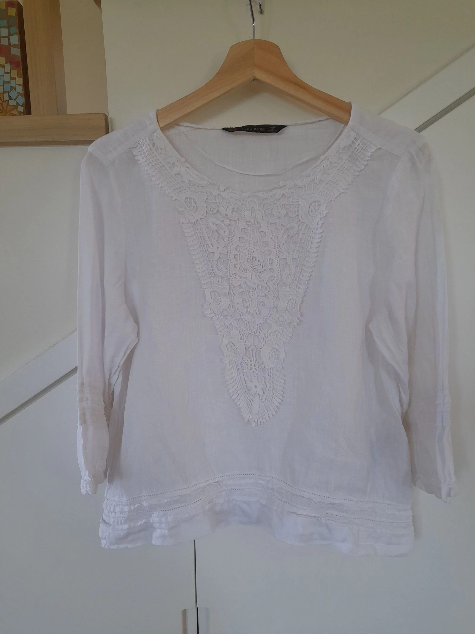 Túnica Zara Linho Branca XS 🤍 